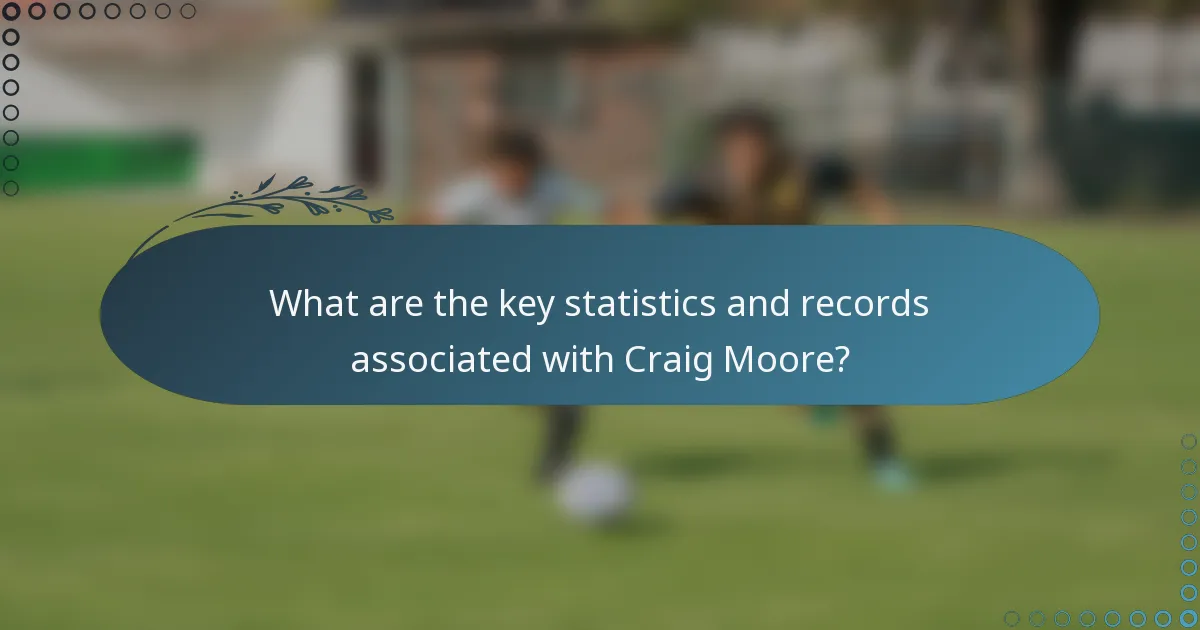 What are the key statistics and records associated with Craig Moore?